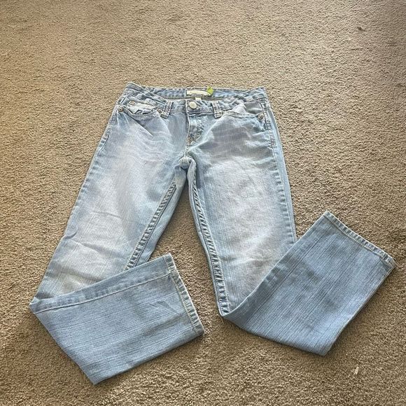 *VINTAGE* Aeropostale Low Rise Skinny Straight Leg Jeans Size 9/10 Short - Picture 1 of 6